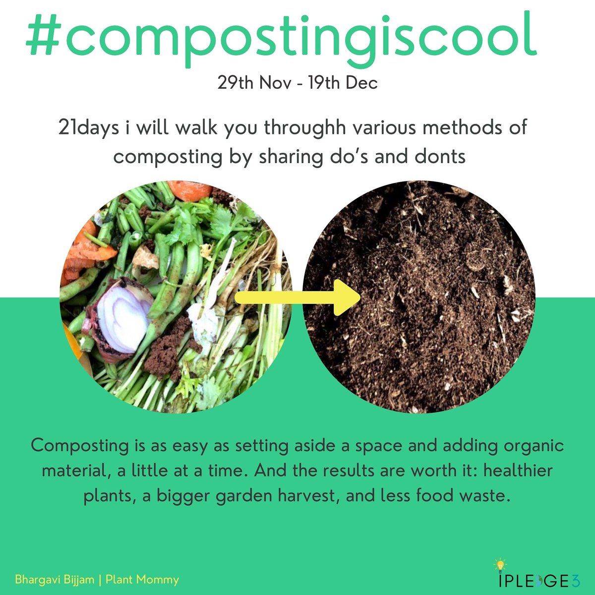 vridhihyderabad's tweet image. Composting dates back to about 12,000 years!
Reports suggest that composting helps tackle global warming. Plants and microorganisms grown with the help of compost enable absorption of carbon from the atmosphere!
#ipledge32020 #compostingiscool