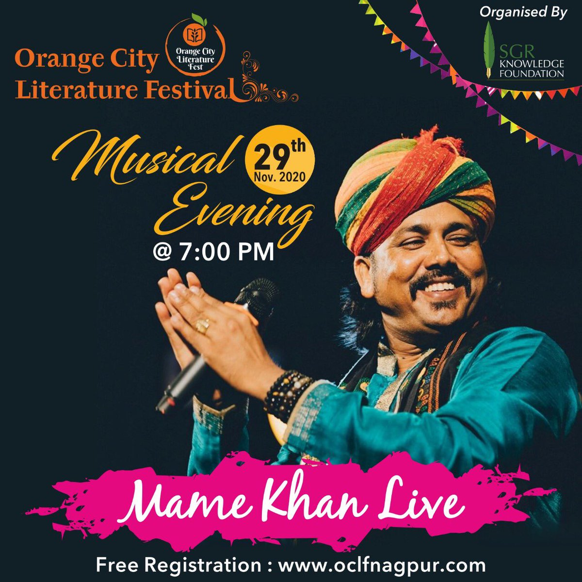 MameKhanMusic's tweet photo. 29th Nov๐ค@Orangcityliteraturefest
#mamekhan #Mirzya #Sonchiriya #musicalevent #IndianIdol #IndianIdol #musicallover #musicalfan #literatures #virtuallitfest #litfests #litfest2020 #OCLFNAGPUR #OCLF #musiclover #musicalevening #livemusic https://t.co/f1Hdwk7j6P