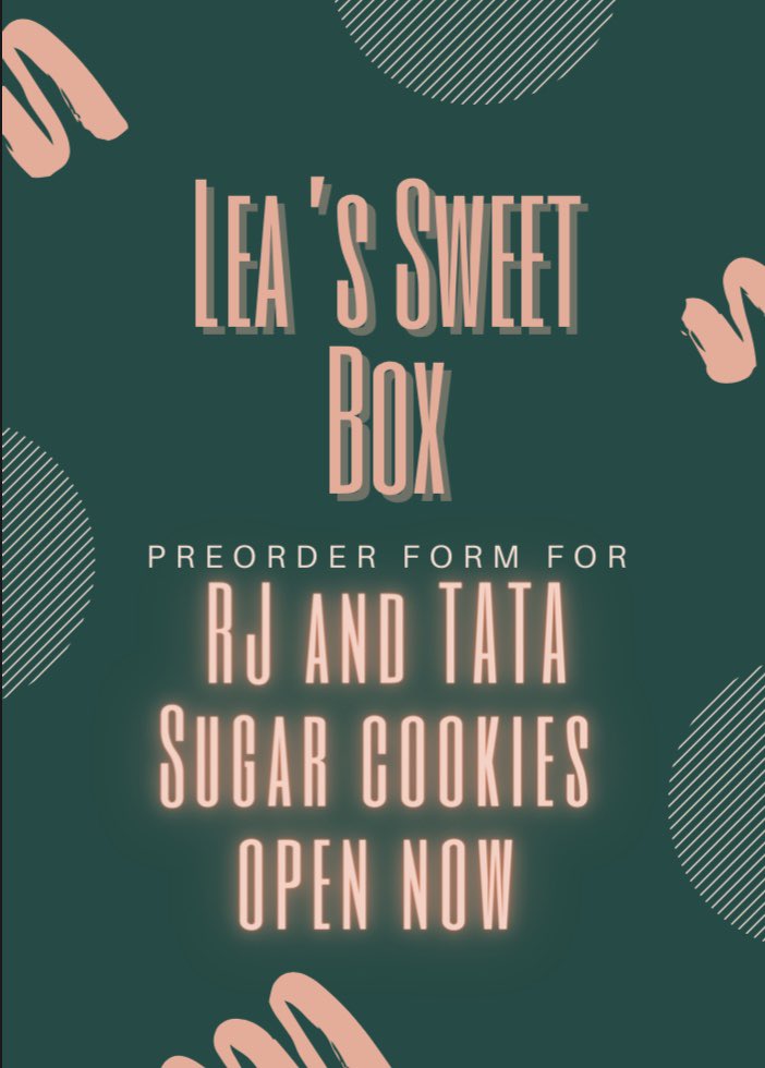 LeasSweetBox's tweet photo. #ARMYs anyone attending the events listed in the photo? I have a preorder form for cookie. Link is in the bio!💜
#TAEJIN #TAEDAY #JINDAY #TAEJINCAFEEVENTS #BTSCupSleeveEvents #BTSCafeEvents #WinterTaeJinLand #OnceUponAKIMdom #CupsofTaeJin #socalarmy #LAARMY #BT21 #BTS #calicafes https://t.co/A423MKjzjB