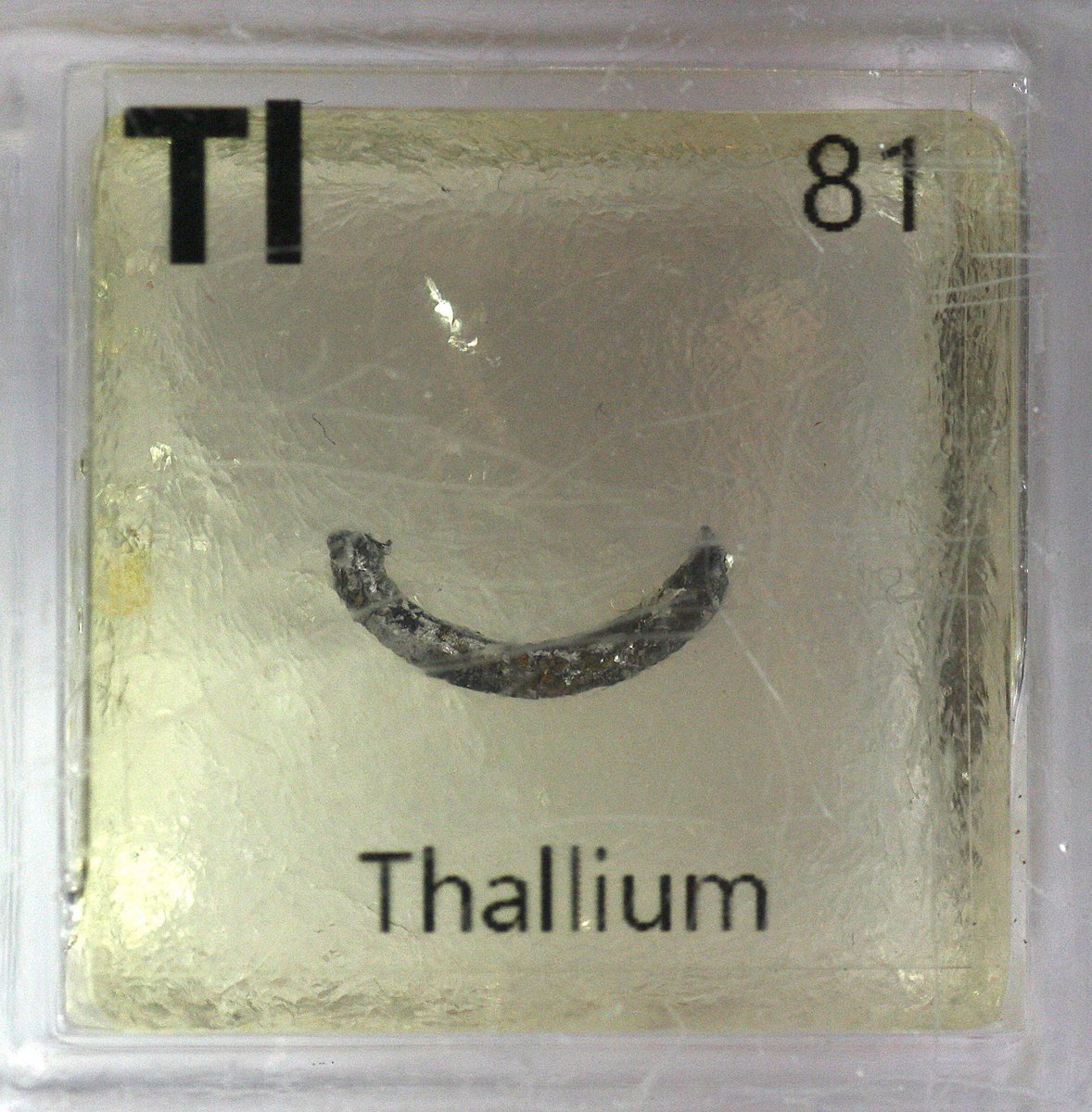 Thallium  #elementphotos. White compound is thallium acetate (Tl(O2CCH3)).