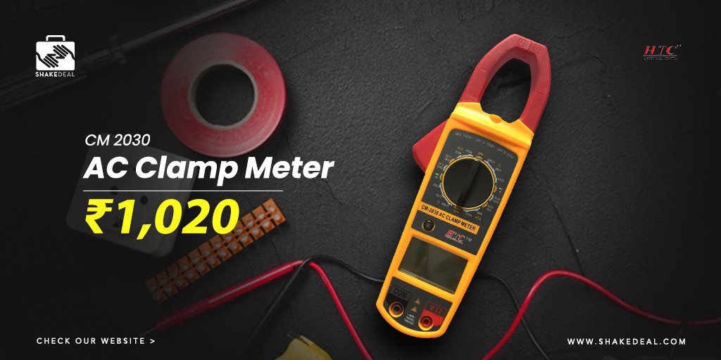 HTC CM 2030 AC Clamp Meter is the perfect tool to measure current.  It has a compact and lightweight design that makes it easy to use and carry
Buy now-bit.ly/2V3UNds
#clampmeter #digitalclampmeter #tool #electriciantools #measure #multimeter #digitalmultimeter #handtool