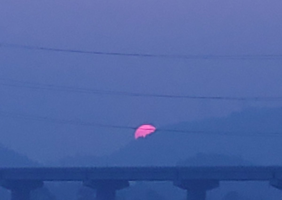 roshangaur's tweet image. Unbelievable #pinksun