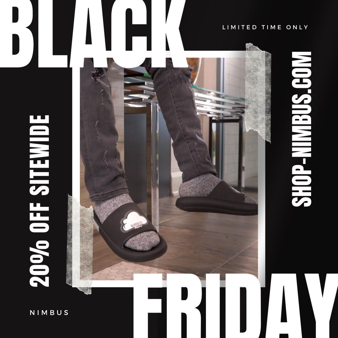 NIMBUSslippers's tweet image. AND WERE OFF🖤🌥! Head over to our website for 20% off the entire store! Click the link in our bio and join #TeamNIMBUS 
#SupportSmallBusinesses 
#supportsmallbusiness 
#shoplocal