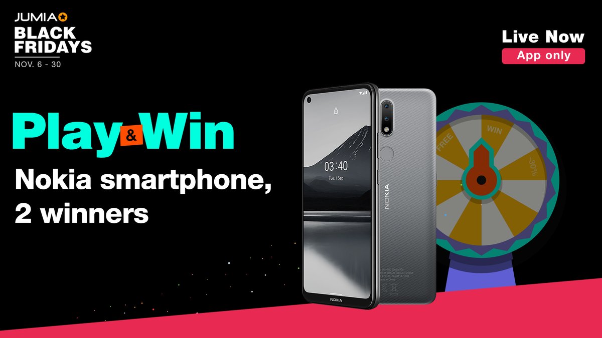JumiaKenya's tweet image. WIN A BRAND NEW NOKIA PHONE TODAY!!!

Click here bit.ly/3pY7Tao to access the game. 

LIKE &amp;amp; RETWEET if you have never won anything on Jumia. 

#JumiaBlackFridays