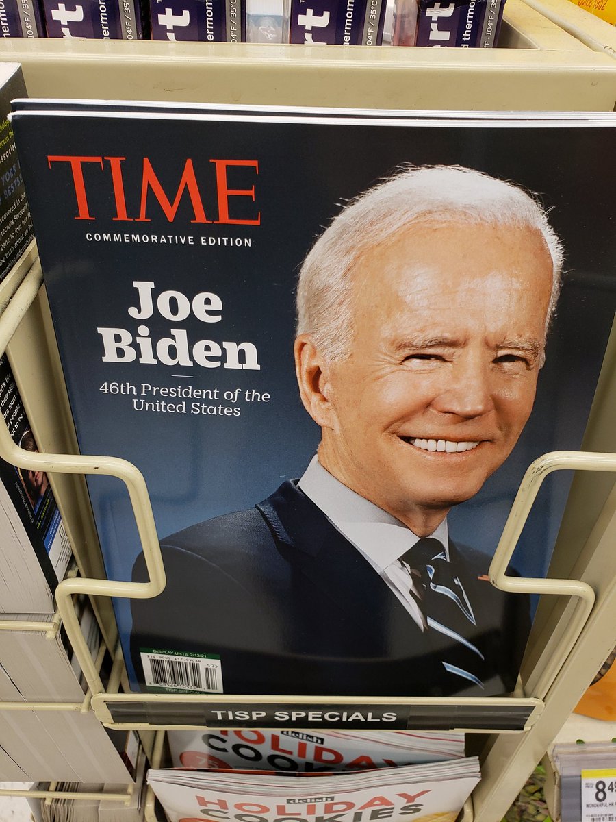 Saw this in a @Walgreens. I know I'm just a common man but I'm pretty sure @TimesMagazine is jumping the gun, just a little bit about @JoeBiden being the 46th #president. #46thWho #JustACommonMan #ImSureAboutMyGender #CommonSense #BringCommonSenseBack