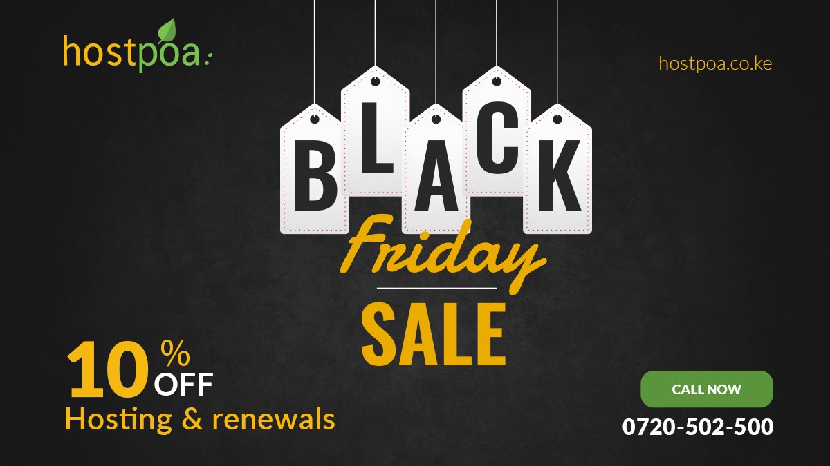 hostpoa's tweet photo. Ready for the best offer of the year?
Black Friday Sale :
10% off on hosting and renewal.
Call now 0720502500
#Blackfriday #Blackfriday2020 #Blackfridaysale #Blackfridayshopping #Blackfridaydeals #Socialdraft #Blackfridaybonus #Deals #Sale #Bigsale https://t.co/UTi1r9q1E3