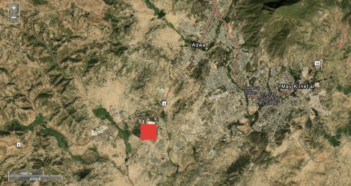 Fire detected on Nov 26 at Almeda Textiles factory on western outskirts of Adwa - could indicate that the front is between Aksum airport and AdwaPretty symbolic of how politics has overwhelmed the export-oriented growth-centered agenda of the TPLF era  https://almedatextiles.com 