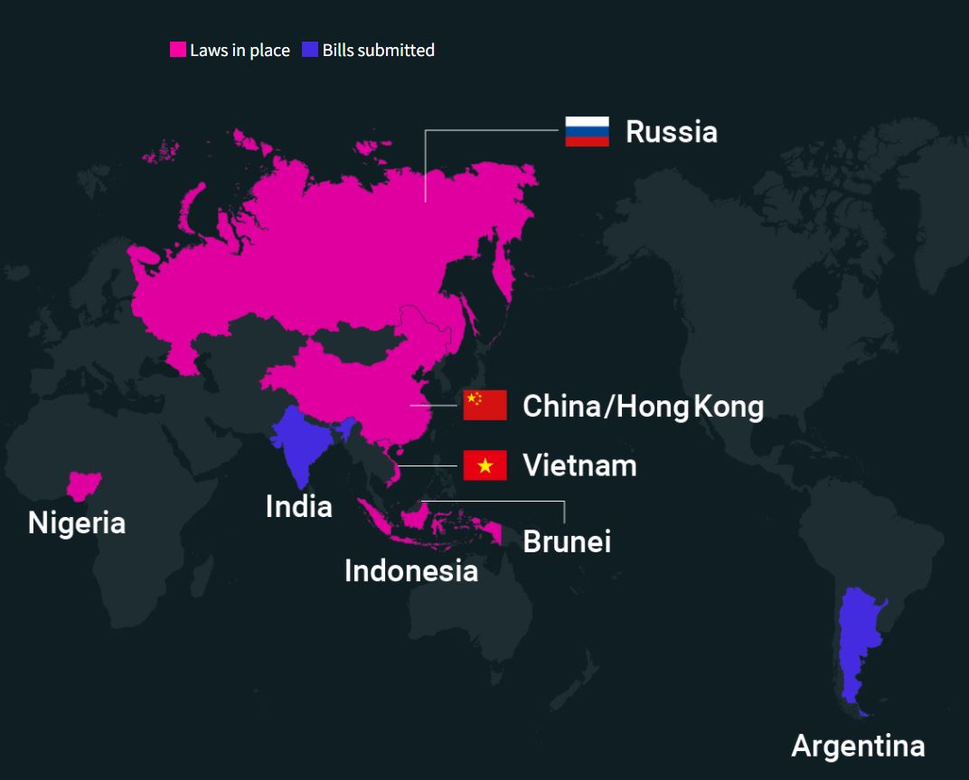 4) DATA LOCALIZATION | Some emerging countries are tightening their regulations to close off their data. Friction and division over data, now a new resource, could disrupt the global flow of information.