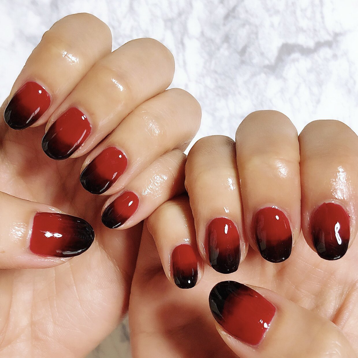 𝐲𝐮𝐳𝐮𝐡𝐚 赤黒グラデーションネイル 久しぶりにジェルやった グラデーションネイル 赤黒ネイル 個性派ネイル T Co 8a62dufodb Twitter