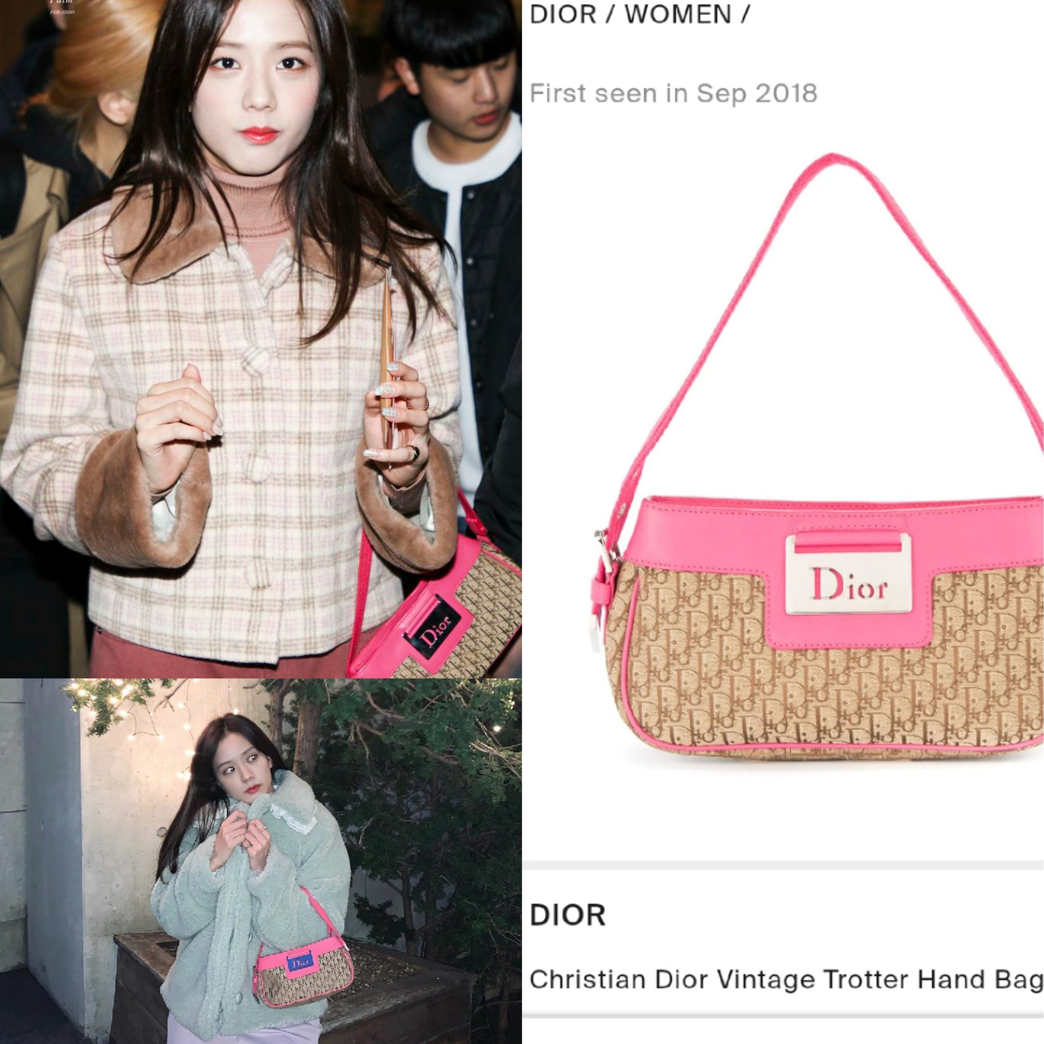 Dior Global Ambassador Kim Jisoo on X Dior Vintage Trotter Handbag Dior Rasta Boston bag Dior Maris Pearl Shoulder bag JISOOxDior JISOO https t RsXHyf0tbQ X