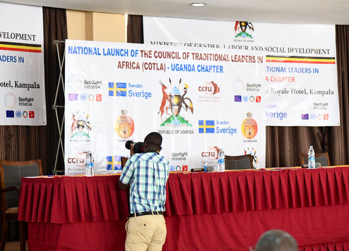 unwomenuganda's tweet image. Happening Now: Guests are welcomed for The National Council of Traditional Leaders in Africa (#COTLA) - Uganda Chapter Launch 📍

#IStand4HerRights #COTLAUg @CCFU_NGO @Mglsd_UG @UN_Women @SwedeninUG @GlobalSpotlight