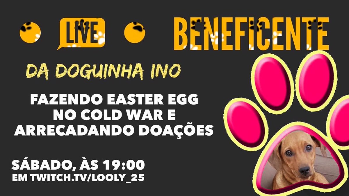 Twitch: <a href="/ELAS_Vampira/">Dαni Vαmpira</a> e <a href="/looly25_/">Ana</a>
Live Beneficente 🐶❤
A cachorrinha Ino foi atropelada, e estamos fazendo essa live para ajudar na arrecadação para o tratamento dela  Contamos com a presença e ajuda de vocês ♡ @thalyfps  #RT pra ajudar