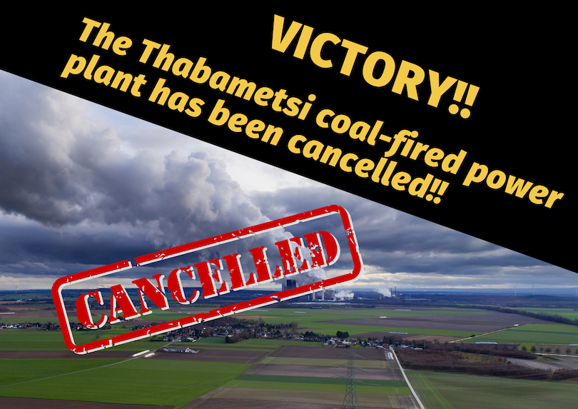GREAT NEWS 🎉🎉🎉! The Thabametsi coal-fired power plant that was to be developed in Lephalale #SouthAfrica, has officially been withdrawn by its sponsors. The plant won’t be built.

Shout out to <a href="/groundWorkSA/">groundWork</a> <a href="/Earthlife_JHB/">Earthlife Africa JHB</a> <a href="/CentreEnvRights/">Centre for Environmental Rights</a> <a href="/JustShareSA/">Just Share</a> <a href="/LifeAfterCoal/">Life After Coal</a>