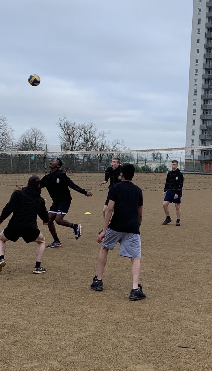 StMargaretM_PE's tweet photo. No indoor PE, no bother. Beach volleyball Castkemilk style! Ash pitch and a makeshift net 👏💪🤣🏐 🏐
#creativePE #resilientpupils https://t.co/a4MSYLPErO