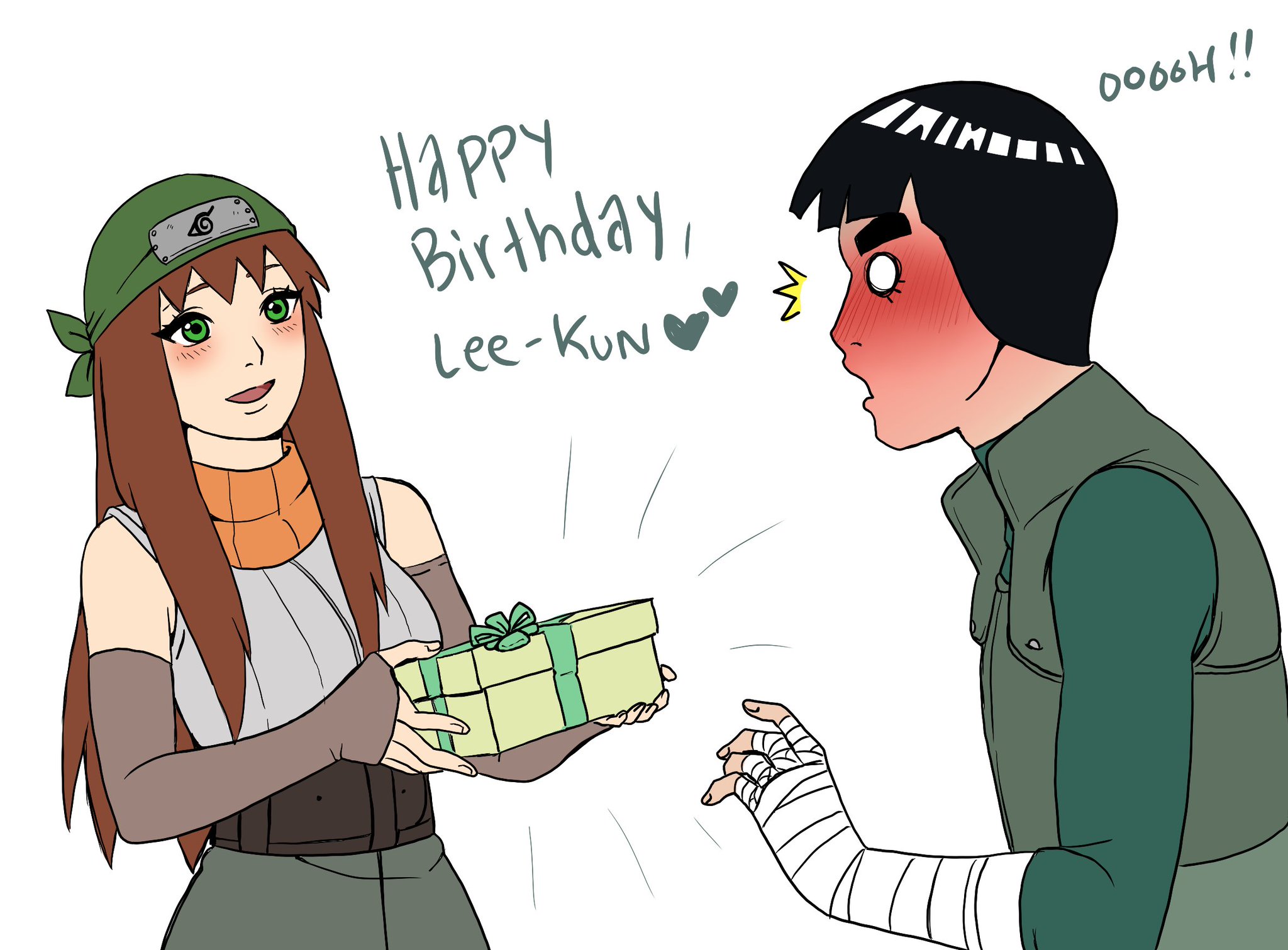 HAPPY BIRTHDAY ROCK LEE!!!!!!!! feat. my OC (yes i\m OCxCanon TRASH...WHAT OF IT!?! ) 