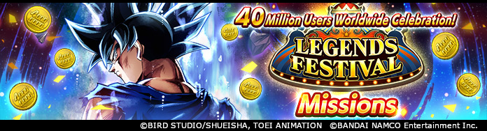 DB_Legends's tweet photo. ["LEGENDS FESTIVAL: Limit Break x Campaign" Missions Are Live!]
Limited-time Missions are available during the Campaign period! Clear the Missions to get "40 Million Users Celebration Medals" and other awesome rewards!
#DBLegends #LEGENDS_FESTIVAL https://t.co/6XWKTiEyc2