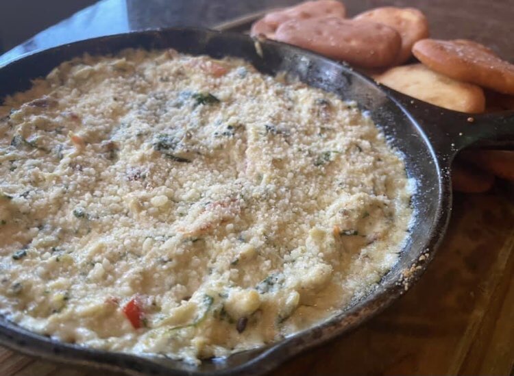 ShoreHouseTav's tweet photo. This weeks features are ready to roll and well worth the wait! We have Cajun Red beans and Rice with andouille sausage and creamy Chicken Bacon artichoke dip with spinach and red pepper, topped with Parmesan and served with warm naan dippers. https://t.co/AQz1Q2EXkj