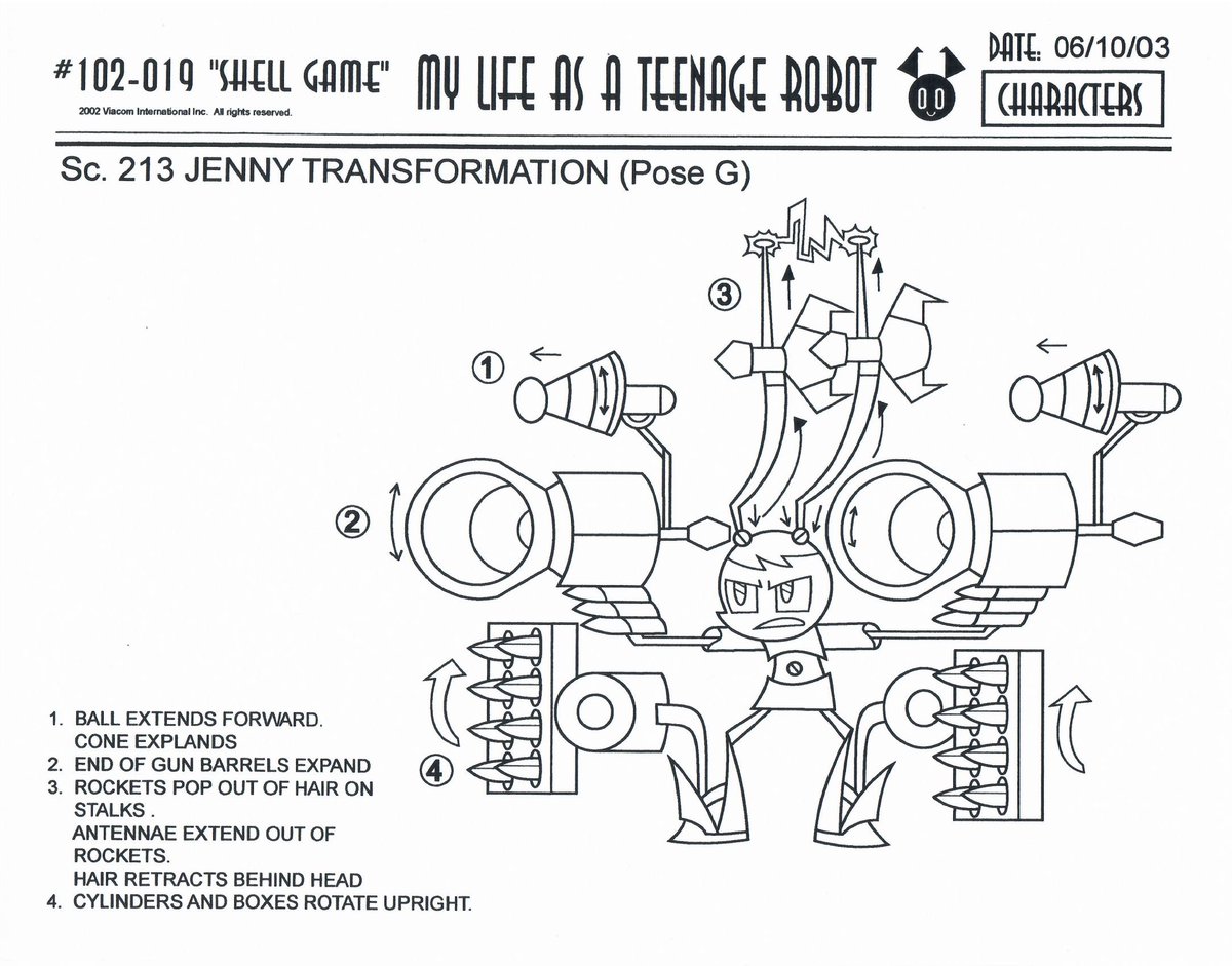 As we did more and more transformations, we found it was useful to give detailed instructions about how Jenny transformed and in what order things would appear.
