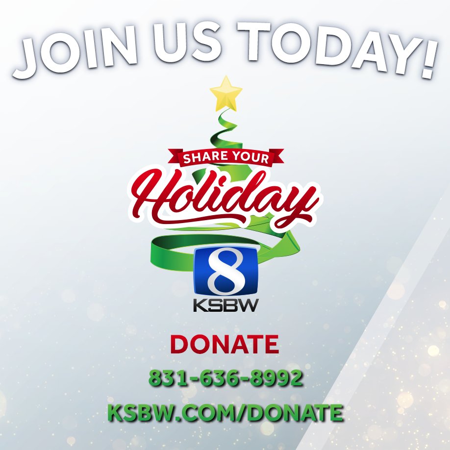 KSBWLauren's tweet image. Our 34th annual Share Your Holiday virtual telethon is underway! To make a monetary donation, call the number below, open the KSBW App, or visit KSBW.com/donate. Phone lines are open until 8pm tonight. Everything you give stays right here to help local families in need!