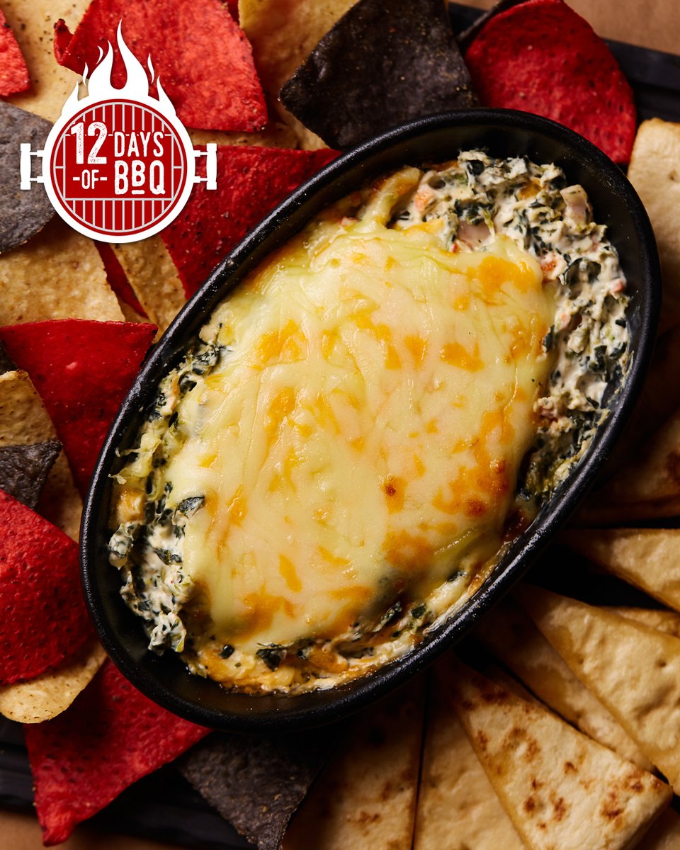 MontanasBBQ's tweet photo. On the 🔥FOURTH day of BBQ🔥 Montana's gave to you:

✨A 4-Cheese Spinach Dip✨
RETWEET &amp; LIKE for a chance to win

Full contest rules available at: https://t.co/B4tvovXvIR https://t.co/AVlRWpsUU4
