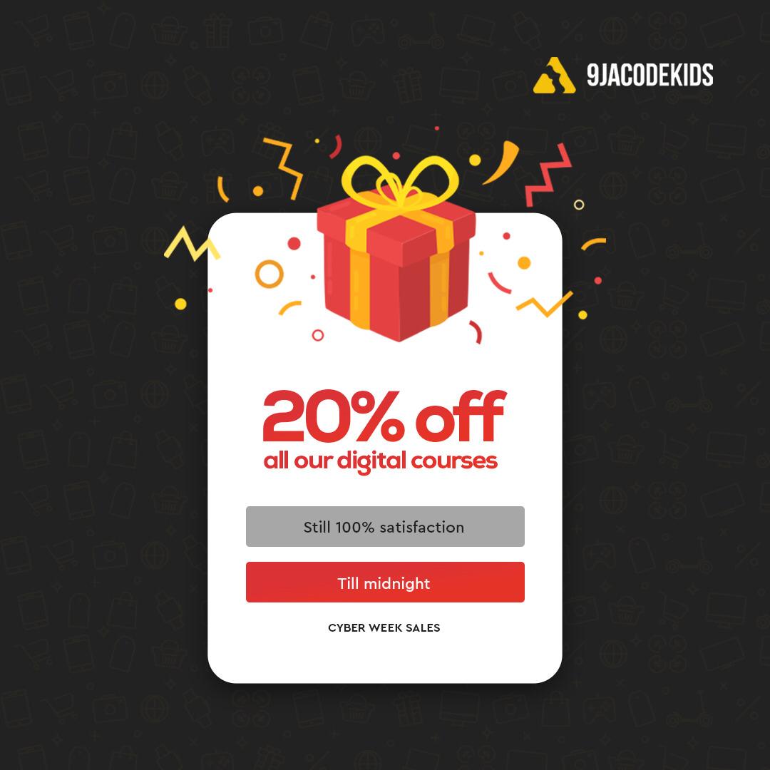 9jacodekids's tweet image. Few hours to go on the last cyber sales for the year. Hurry now, and help your kids discover their genius through coding.
.
Send us that DM or call us on 08105082289. #9jacodekids #codeiscatchingme #codinglessonsforkids #afterschoolcodingforkids