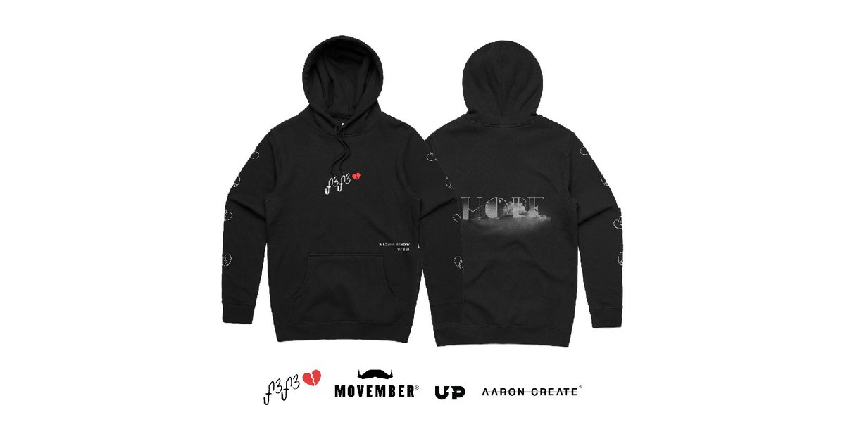 AARONCREATE's tweet photo. The @f3rocitys hoodie is available now! All proceeds going to @Movember, to help raise awareness for men's mental health. 

In collaboration with @OMGLove &amp; @OneUpThreads.

SHOP: https://t.co/HNUwhgY1QQ https://t.co/GTsRJUIXKk