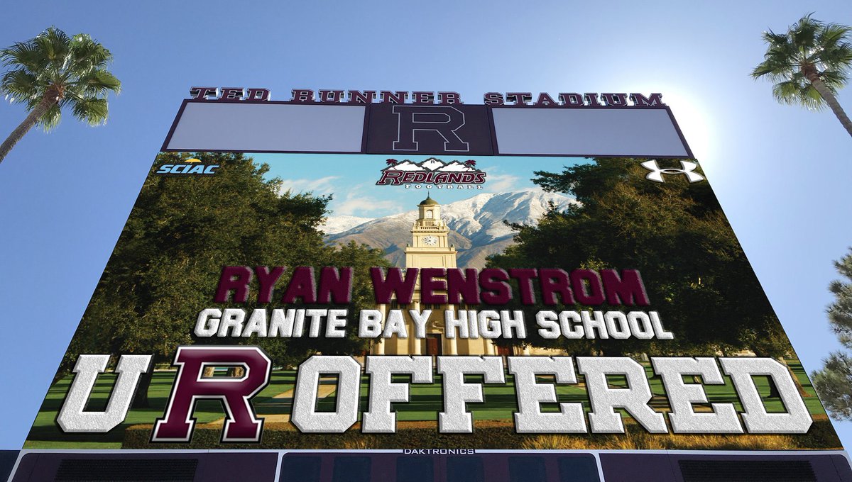 After a great conversation with <a href="/UR_CoachGood/">Jim Good</a>, I am happy to announce that I have received another opportunity to play football at the University of Redlands.