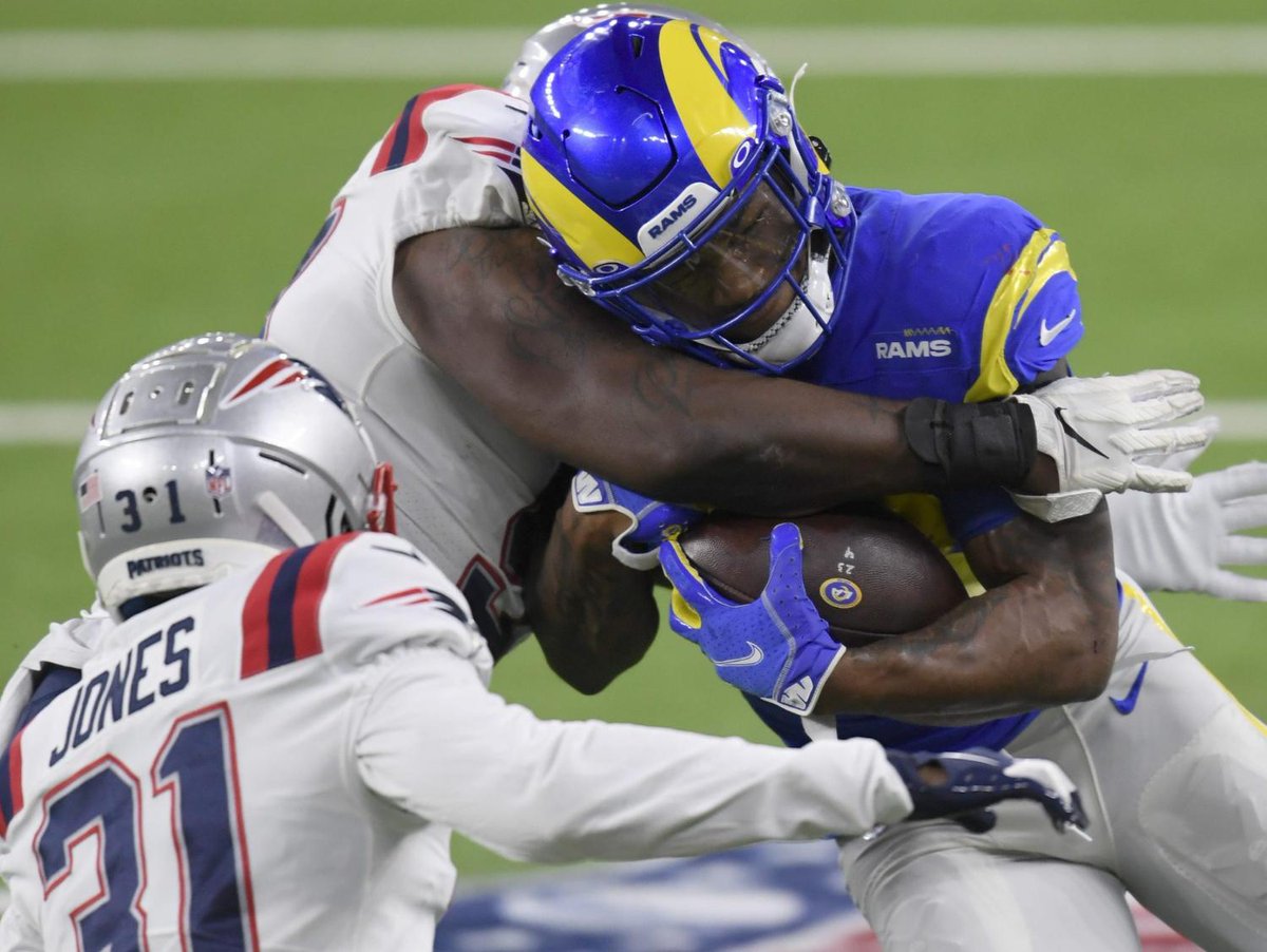 Cam Akers runs for 171 yards as Rams rout Patriots