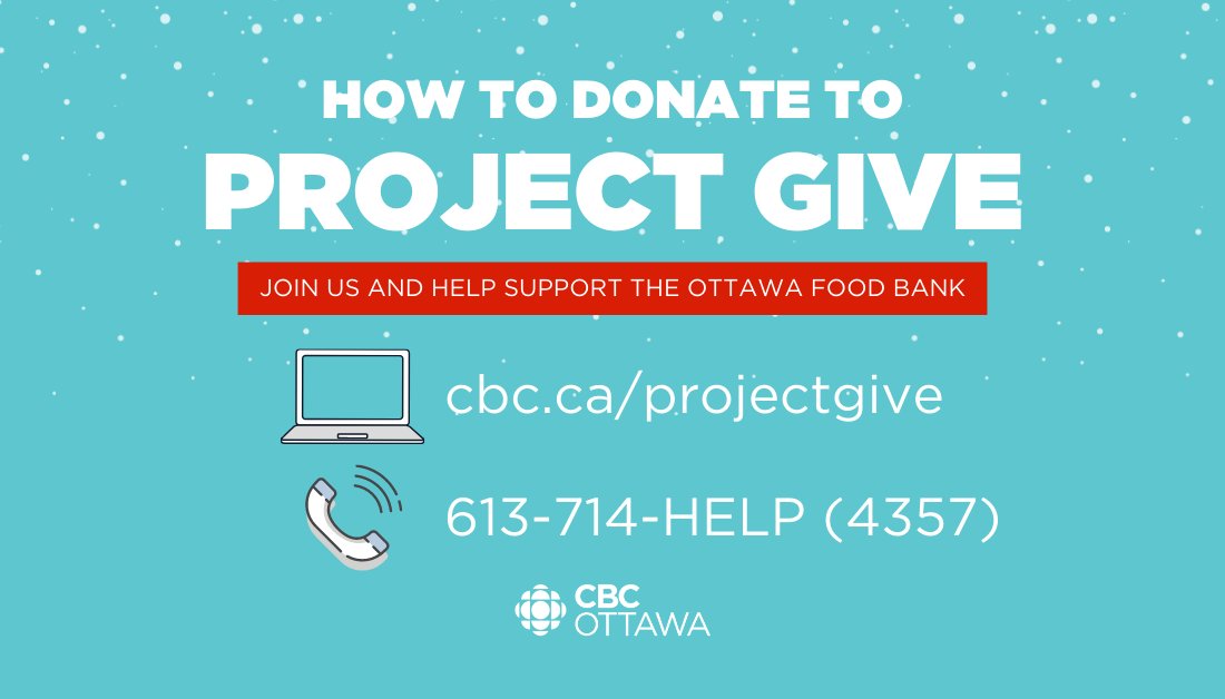 If you'd like to donate to the @OttawaFoodBank for #CBCProjectGive, here's how: