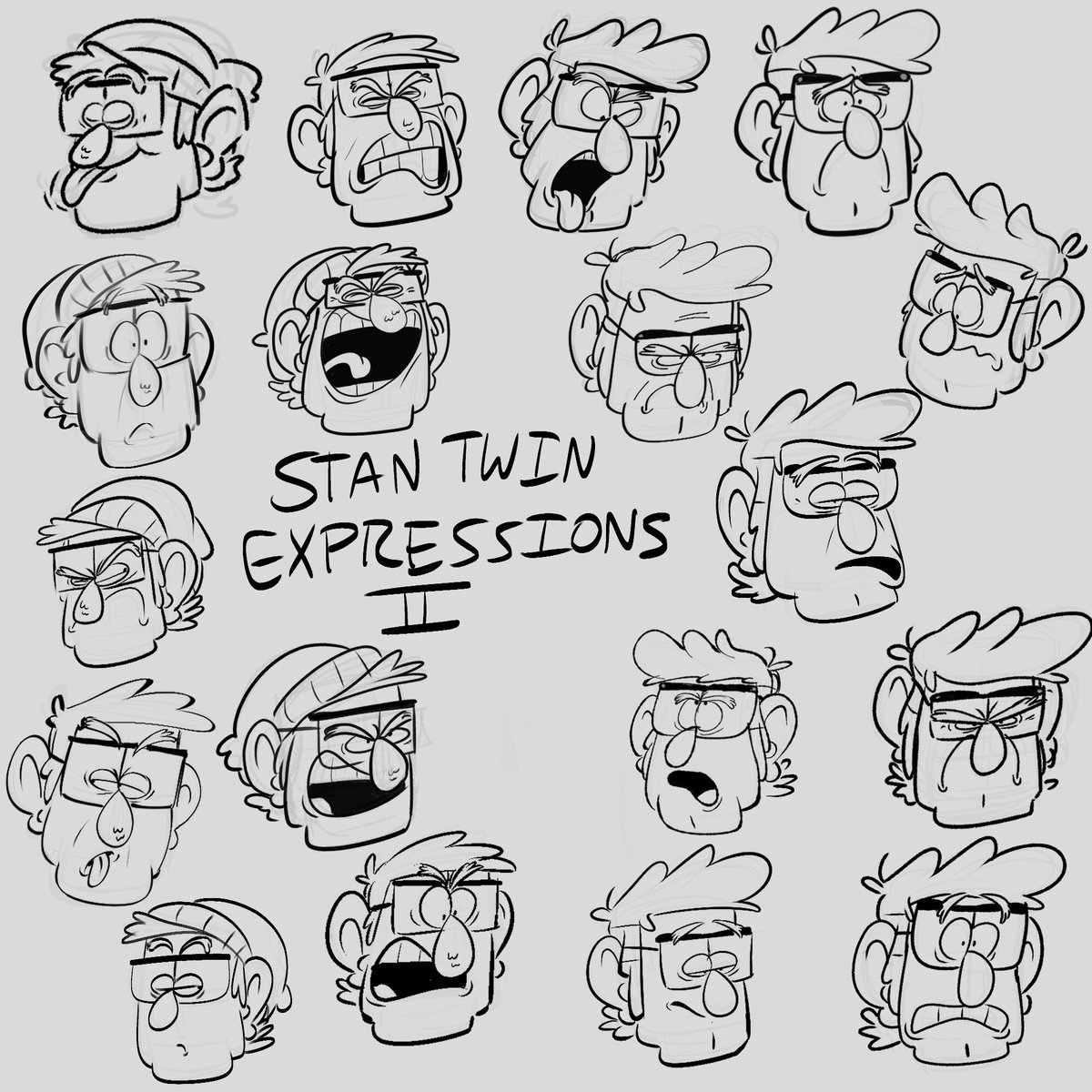 More. These guys are too much fun to draw

#GravityFalls #stanpines #fordpines #stantwins #expressionssheet 