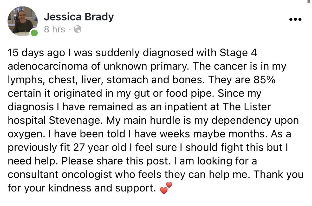 Looking for a consultant oncologist. Please read and share 🌼