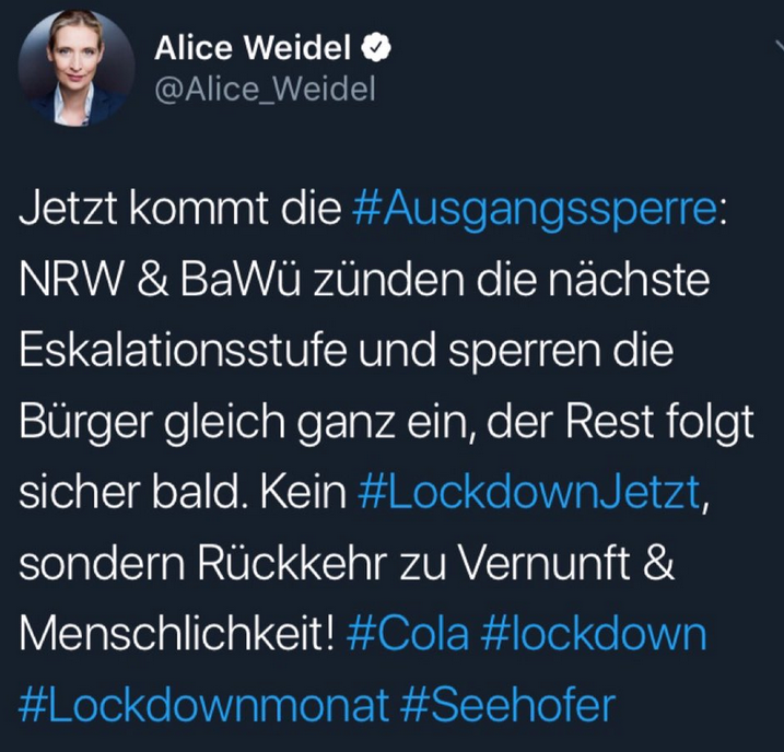 Die Propaganda-Methoden der AfD sind zwar bekannt, aber der Vollständigkeit halber: Weidel März vs Weidel jetzt