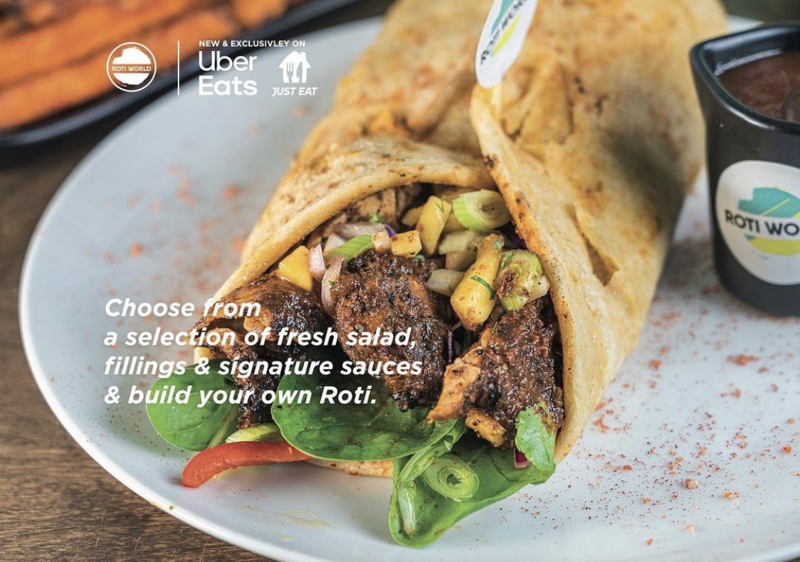 roti_world's tweet photo. roti world now available on #JustEat and #UberEats! https://t.co/Ln742P2oY4