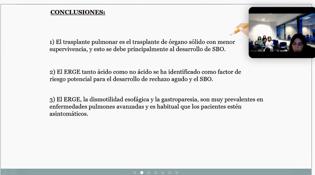 Marta Calvo Moya (@martacalvo12) on Twitter photo Hoy sesión #multidisciplinar Neumologia+Gastro: #ERGE y #Transplante pulmonar. Brillante @luciarelea, bravo <a href="/VirginiaMatall1/">Virginia Matallana</a>.
“Uno solo va rápido, en equipo llega lejos”. Muchos pacientes se benefician de vuestro trabajo colaborativo. Orgullo <a href="/DigestivoPdH/">Digestivo Puerta de Hierro</a> <a href="/PuertaDHierroMa/">Hospital P.Hierro M.</a> Hoy sesión #multidisciplinar Neumologia+Gastro: #ERGE y #Transplante pulmonar. Brillante @luciarelea, bravo <a href="/VirginiaMatall1/">Virginia Matallana</a>.
“Uno solo va rápido, en equipo llega lejos”. Muchos pacientes se benefician de vuestro trabajo colaborativo. Orgullo <a href="/DigestivoPdH/">Digestivo Puerta de Hierro</a> <a href="/PuertaDHierroMa/">Hospital P.Hierro M.</a>