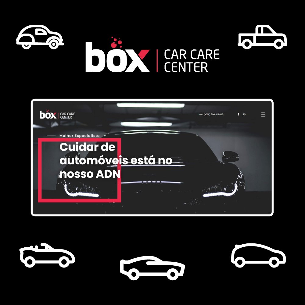 webplugpt's tweet image. Website desenvolvido pela WebPlug para a BOX - Car Care Center, uma empresa especializada na manutenção e cuidado automóvel. 🚗