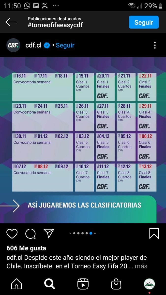 #torneofifaeasycdf  clasi 7 finales en vivo por CDF HD. #vamosrode 
21:00hrs🇨🇱 R☆R💚 guille maluenda