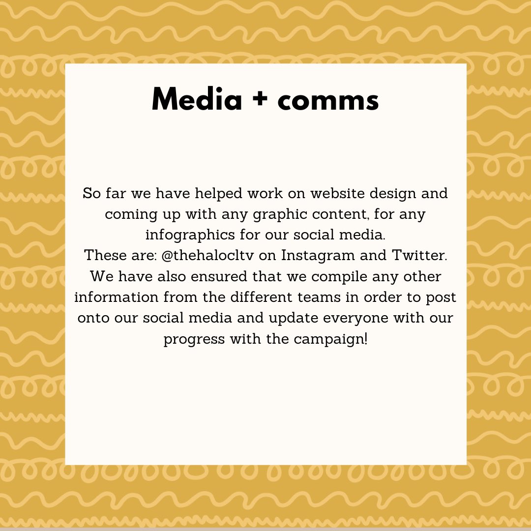 thehalocltv's tweet image. We are a group of 30 young people, divided across these teams, helping to create and lead this campaign. We’re serious about our cause and we want you to go on our website to make sure that you get your school or workplace to #ADOPTTHECODE