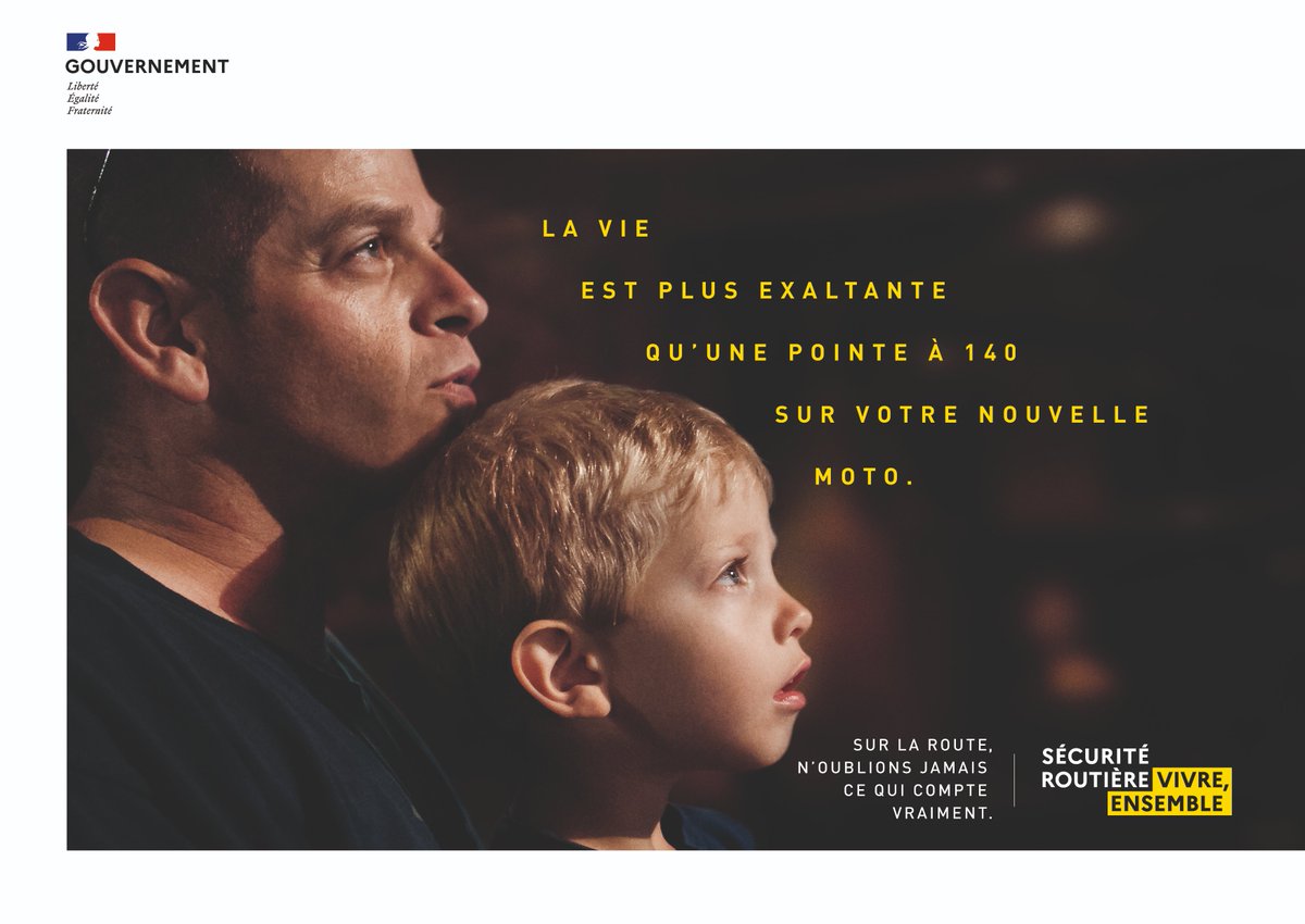 La vie est plus exaltante qu’une pointe à 140 sur votre nouvelle moto. Sur la route, n’oublions jamais ce qui compte vraiment.