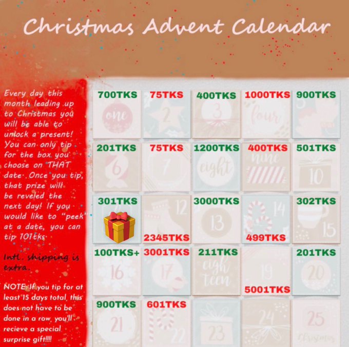Good morning!! Advent prizes 9th-dirty letter. 10th-DF key chain. Grab today&rsquo;s for 301tks! https://t