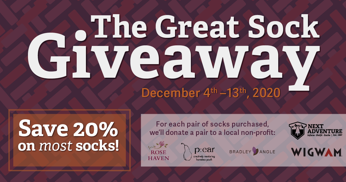 Next Adventure (@deekandbryan) on Twitter photo Shop small, support local. Thank you <a href="/WigwamSocksUSA/">Wigwam Socks</a> for partnering with us to support local partners Bradley Angle, P:ear and Rose Haven. Our customers have helped us donate over 15k socks over the years. Two more days to shop online or in store and take 20% off most socks. Shop small, support local. Thank you <a href="/WigwamSocksUSA/">Wigwam Socks</a> for partnering with us to support local partners Bradley Angle, P:ear and Rose Haven. Our customers have helped us donate over 15k socks over the years. Two more days to shop online or in store and take 20% off most socks.