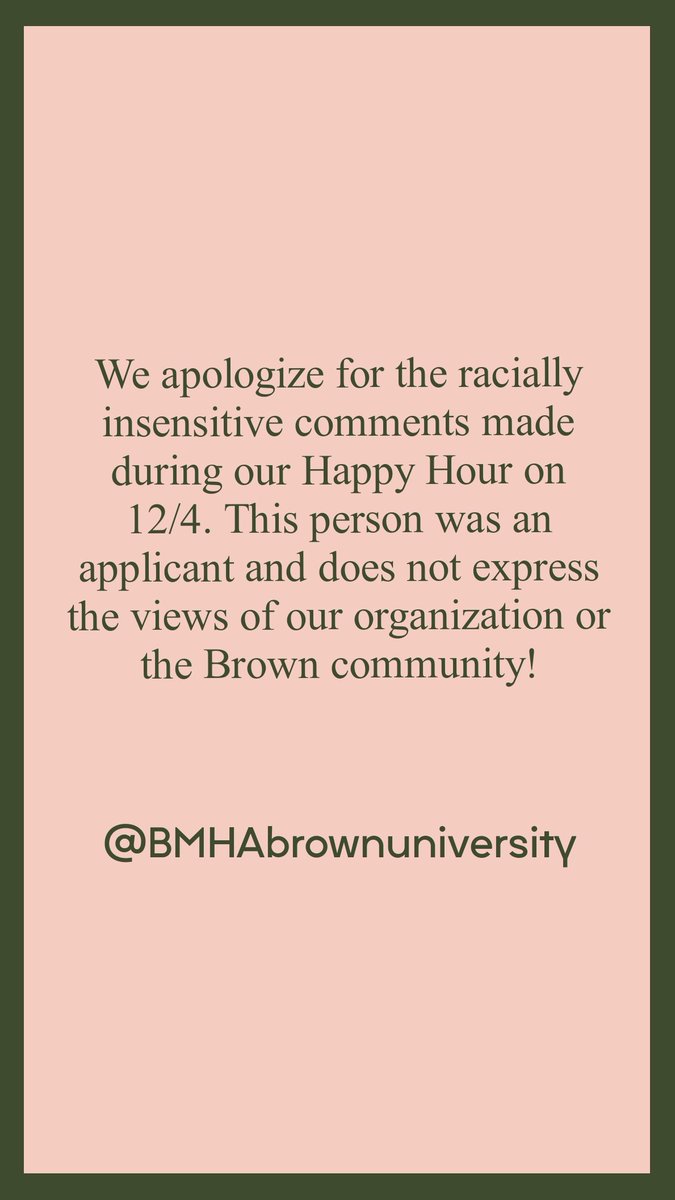 BMHABrown's tweet photo. Last week, an unfortunate incident occurred. We apologize! https://t.co/bt5OYnk8VH
