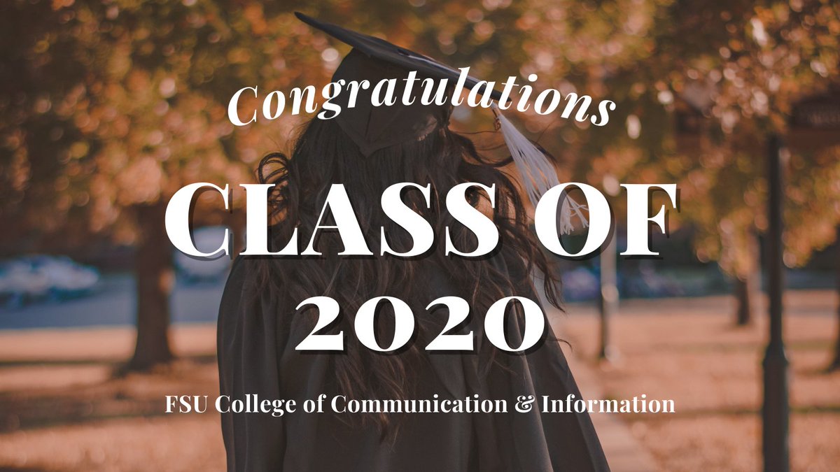 FSUCCI's tweet photo. Congratulations to our 2020 CCI graduates! You stayed strong during unimaginable difficulties. We are so proud of you! #FSU20 https://t.co/osj2gTziRx