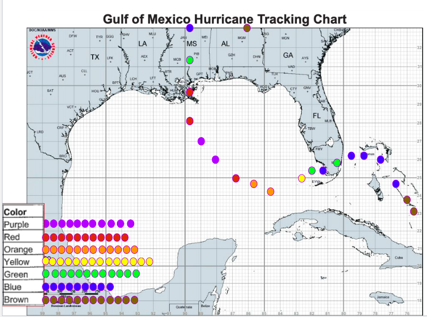 AskanderNPHS's tweet image. Students in Earth Science using data to track the path and intensity of Hurricane Katrina using Google Drawings. @SouthernHancock #newpalproud #createextraordinary #nphssciencerocks