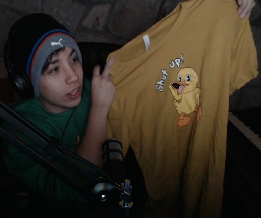 look at him flexing them