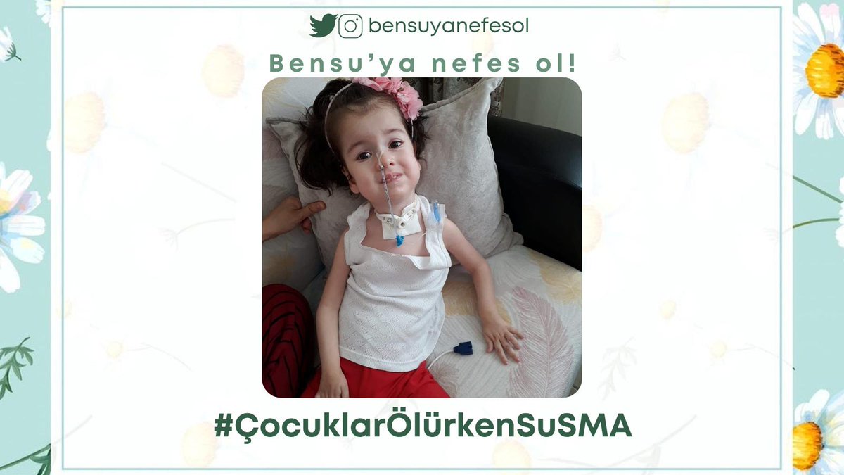 Ben sma hastalığı ile savaşıyorum ilacım 2.4 milyon dolar.
Yaşam hakkımı istiyorum.  <a href="/bensuyanefesol/">bensuyanefesol</a> #ÇocuklarÖlürkenSuSMA 
<a href="/unicefturk/">UNICEF Türkiye</a> @FOXhaber  <a href="/Haberturk/">Habertürk</a> <a href="/ihacomtr/">İhlas Haber Ajansı</a>  <a href="/dhainternet/">Demirören Haber Ajansı</a> <a href="/halktvcomtr/">Halk TV</a>  <a href="/tele1comtr/">Tele1 TV</a> <a href="/startv/">STAR TV</a> <a href="/ulketv/">ÜLKE TV</a>  <a href="/tv100/">TV100</a> <a href="/Hurriyet/">Hürriyet.com.tr</a> <a href="/cumhuriyetgzt/">Cumhuriyet</a>
<a href="/gazetesozcu/">Sözcü</a> <a href="/milliyet/">milliyet.com.tr</a>