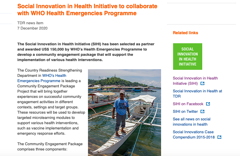 SIHIglobal's tweet photo. Read about the newest implementation research updates and opportunities from @TDRnews in its year-end newsletter: https://t.co/T9fi0icd5D

Let’s #PartnerForHealth! https://t.co/8YNaAPewa1
