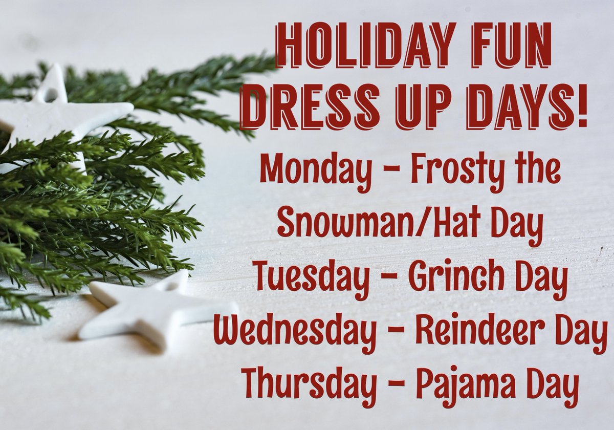 We hope you’ll join us in the fun next week for the holidays! 🎄