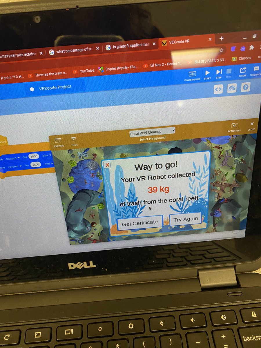 MrsABelmonte's tweet image. S’s @StMargaretDP block coding and using Python to code their VR Robot in different playgrounds.  @VEXRobotics #dpguidance @DPTechTeam #HourOfCode2020