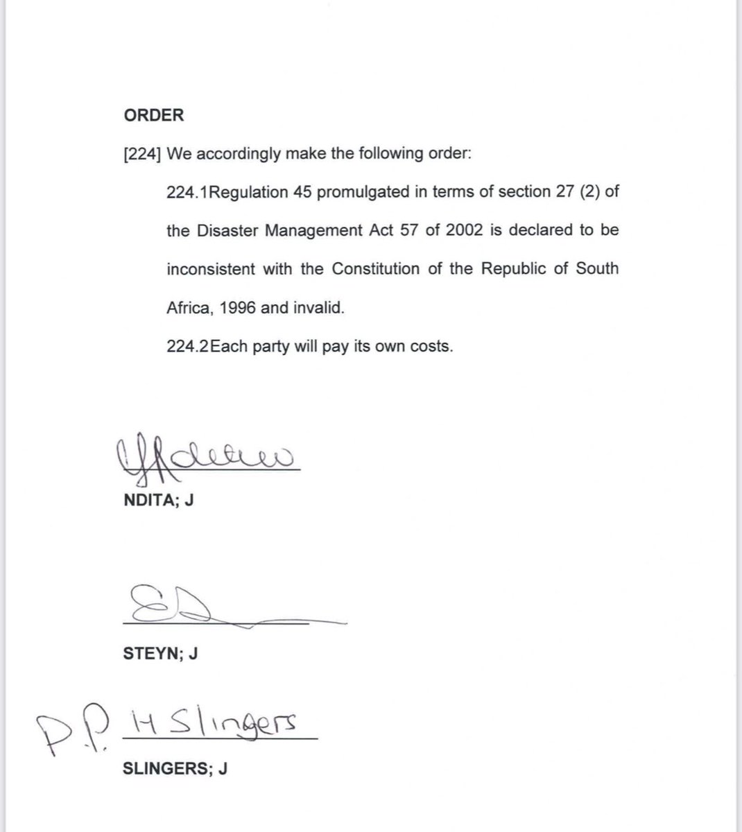 Just in: BAT, JTI and others have won the court case against <a href="/DlaminiZuma/">Dr Nkosazana Dlamini Zuma</a> &amp; <a href="/GovernmentZA/">South African Government</a> on the lockdown cigarette ban. Three judges of the Western Cape Division of the High Court have ruled that the ban was inconsistent with the Constitution.