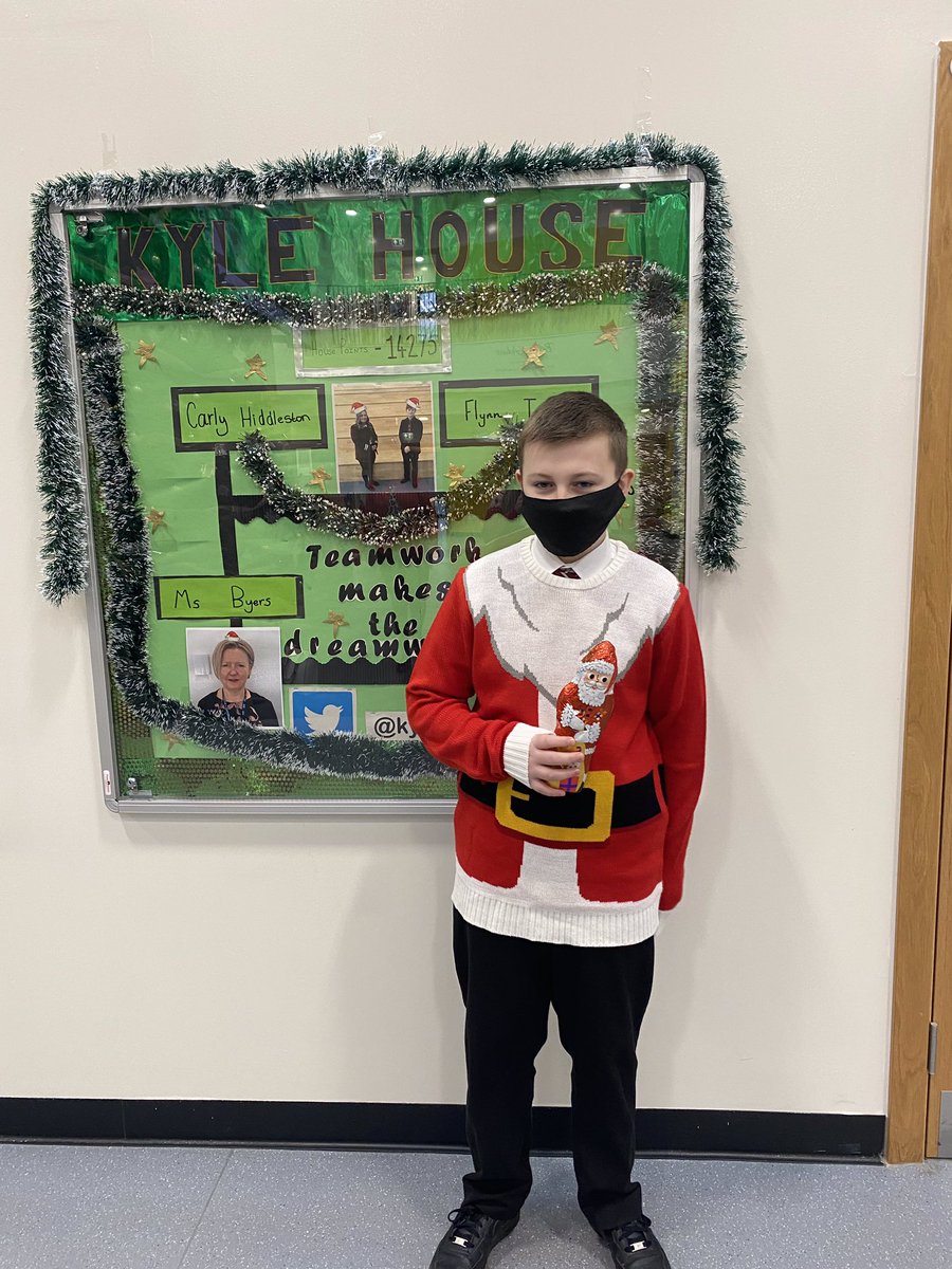 kyleayr1's tweet photo. And the winner of our Christmas jumper competition is Leyton (S1) well done! #TeamKyle https://t.co/TWVNgjmlWl